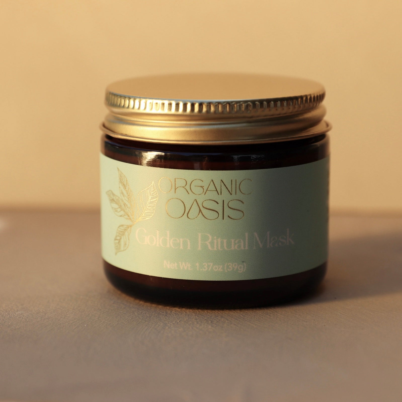 Turmeric face mask with manuka honey in glass jar