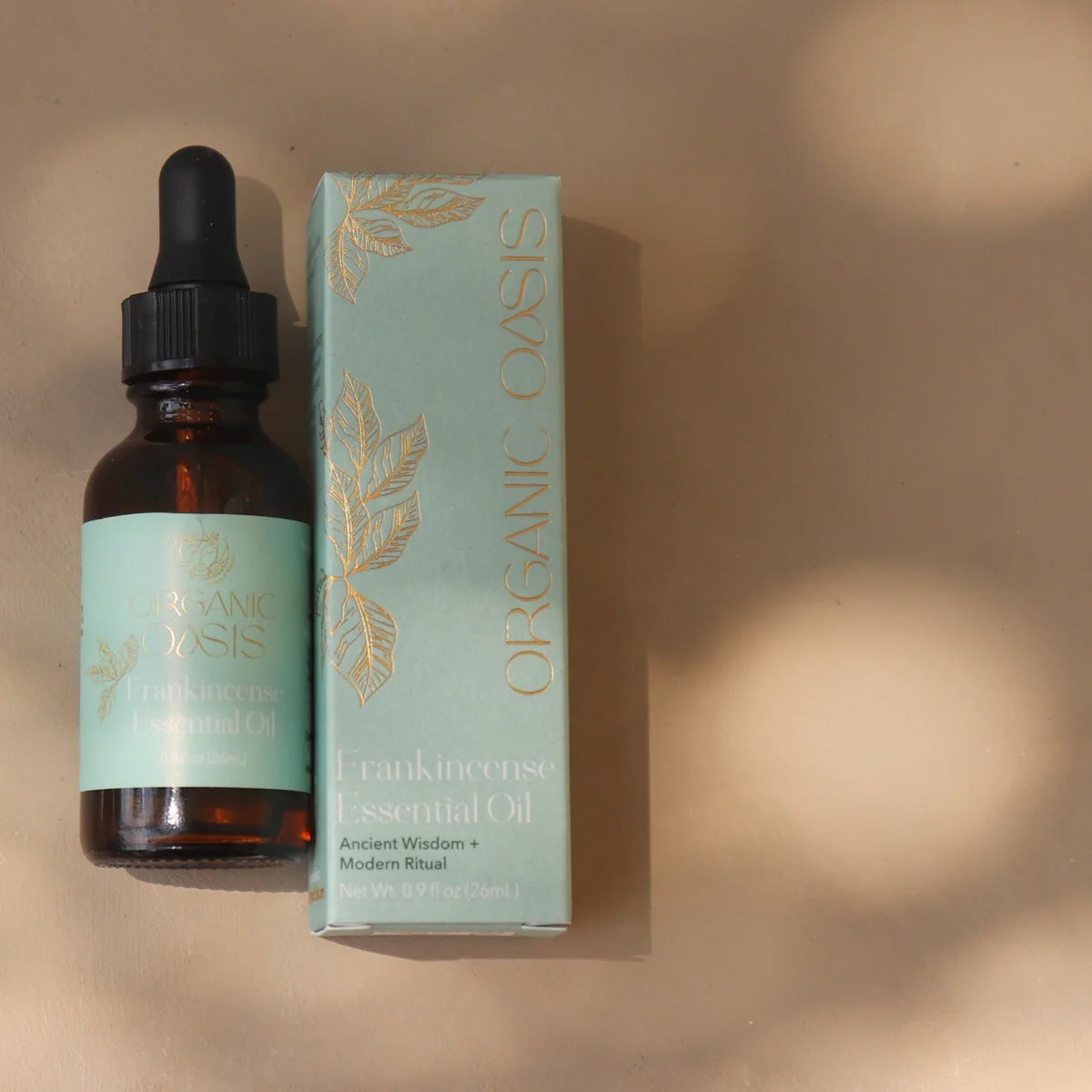 Organic Frankincense Essential Oil bottle with product box