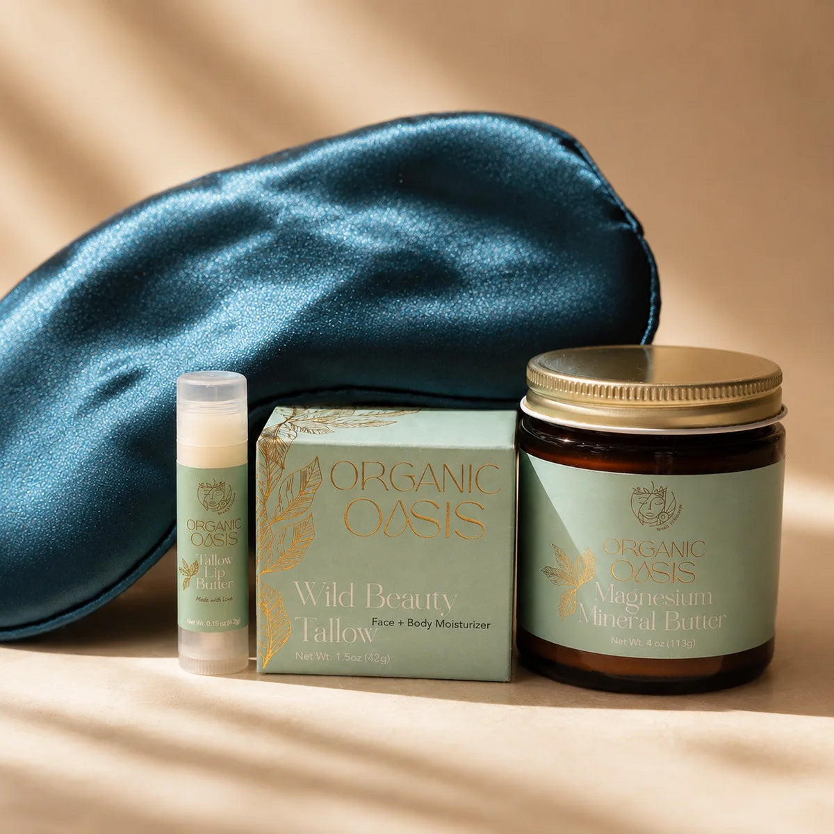 Nighttime skincare and self-care ritual collection
