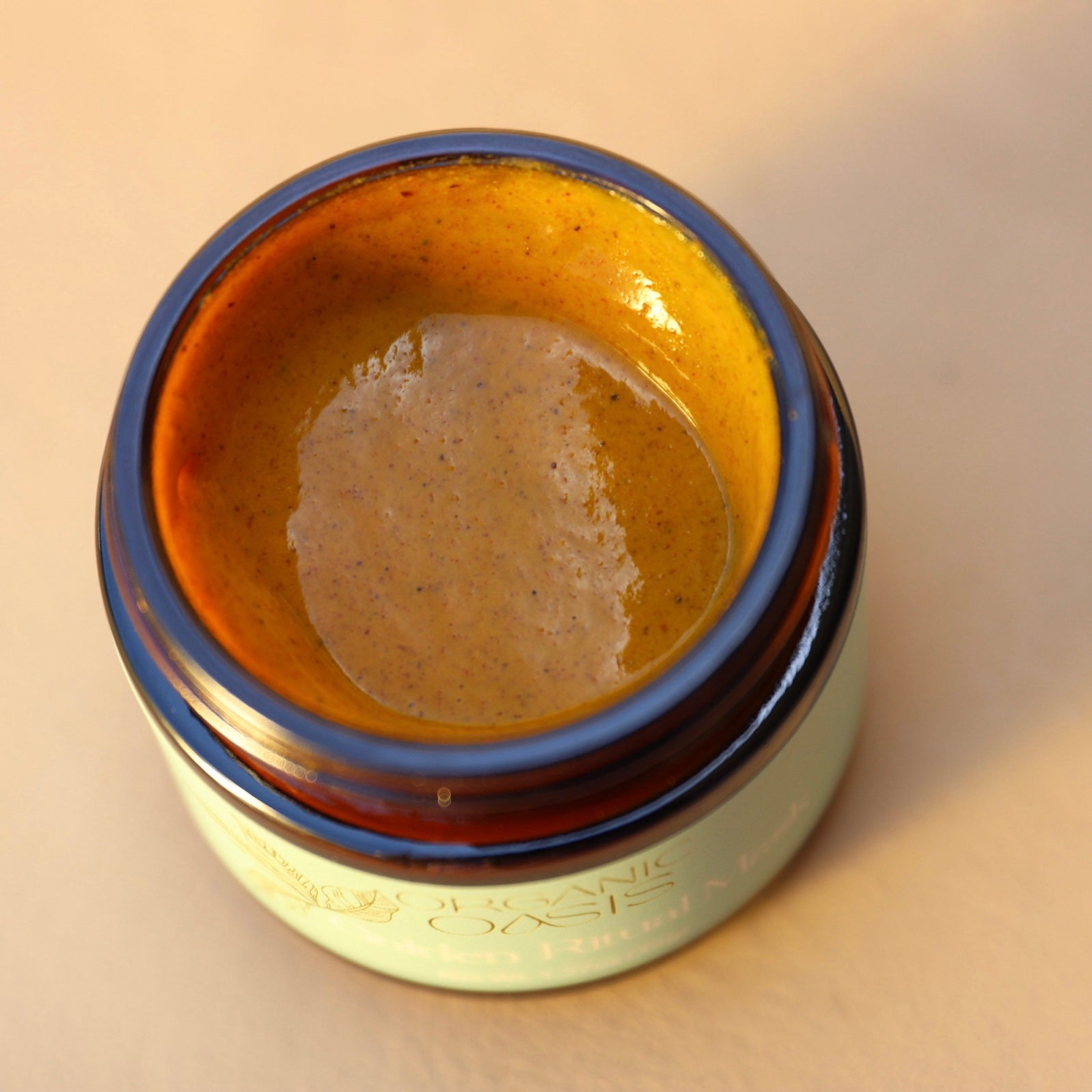 Manuka honey turmeric face mask close-up
