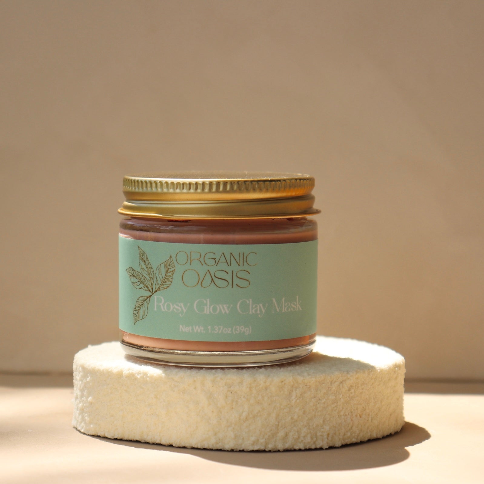 Rose Clay Face Mask jar by Organic Oasis
