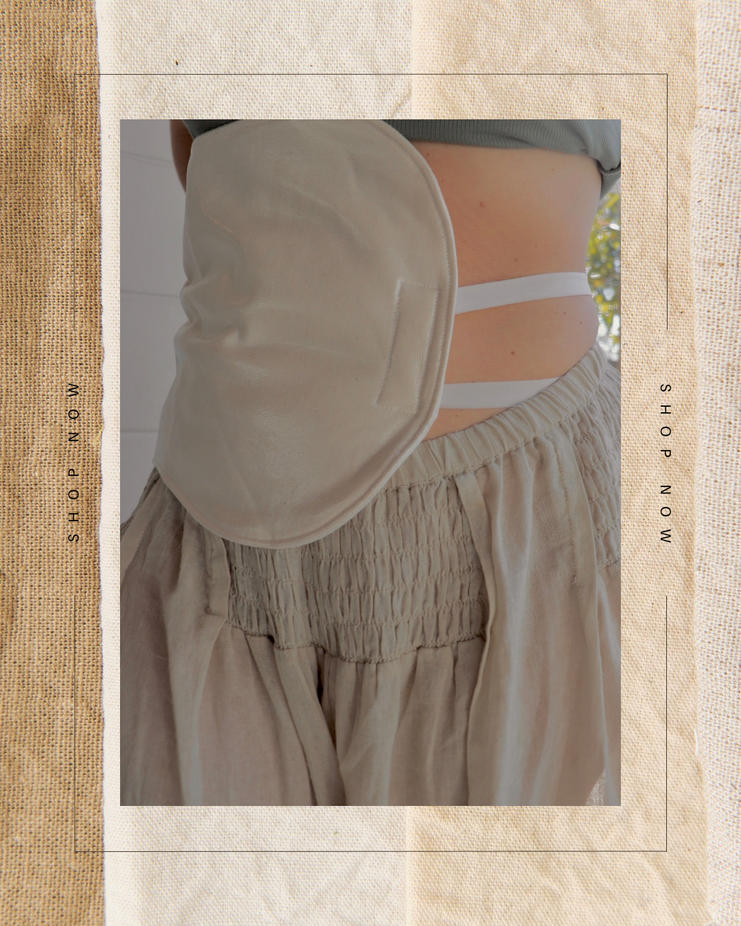 Soft adjustable castor oil abdominal wrap
