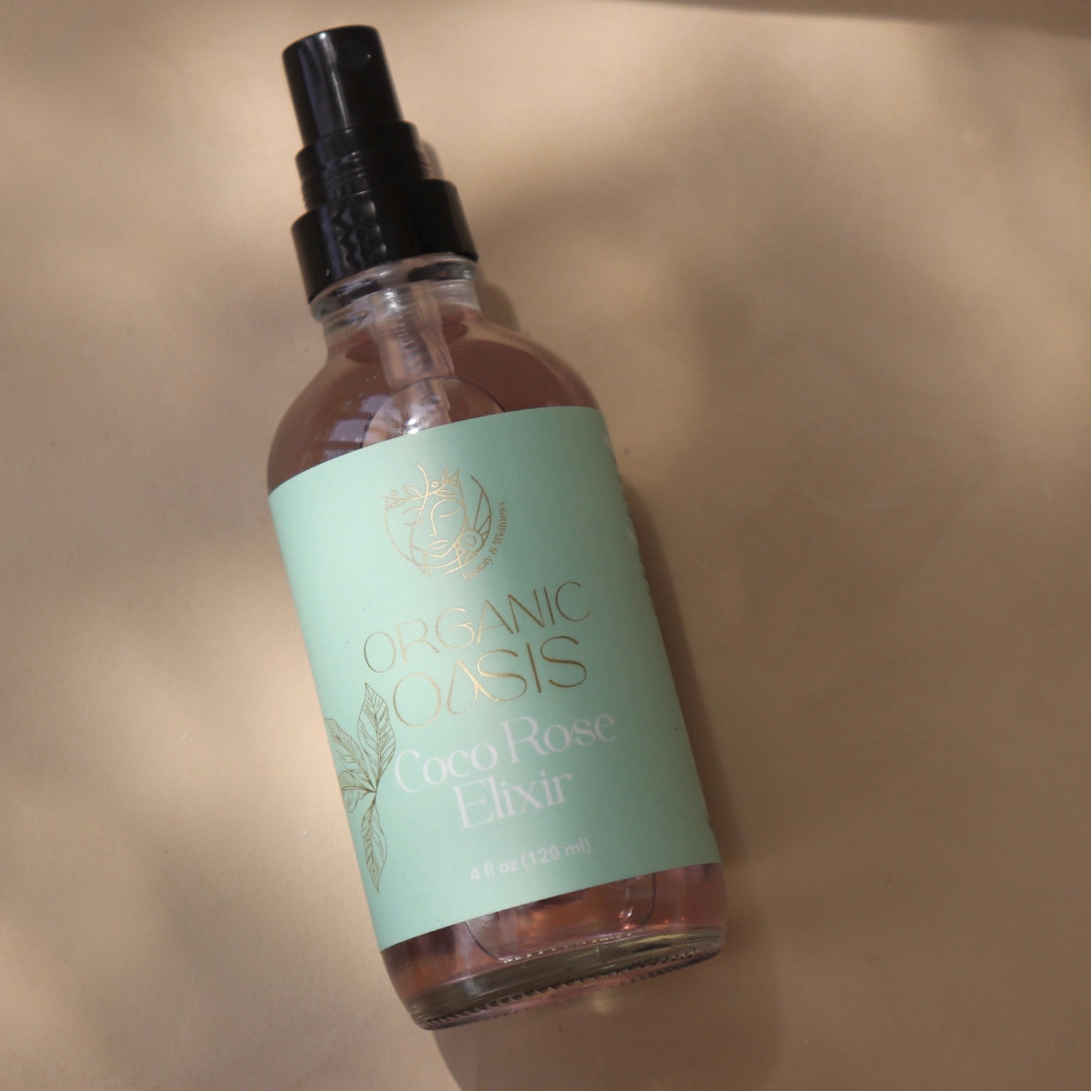 Hydrating rose face mist with hyaluronic acid for glowing skin