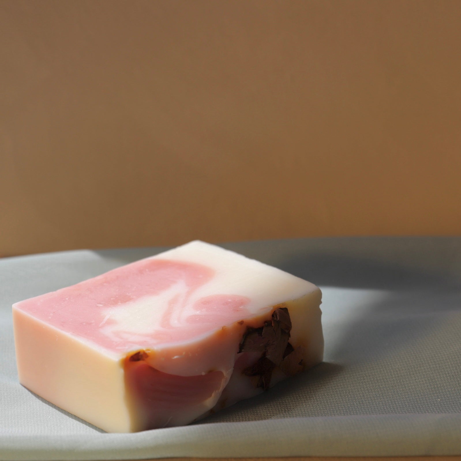 Handcrafted rose probiotic soap bar for delicate external care