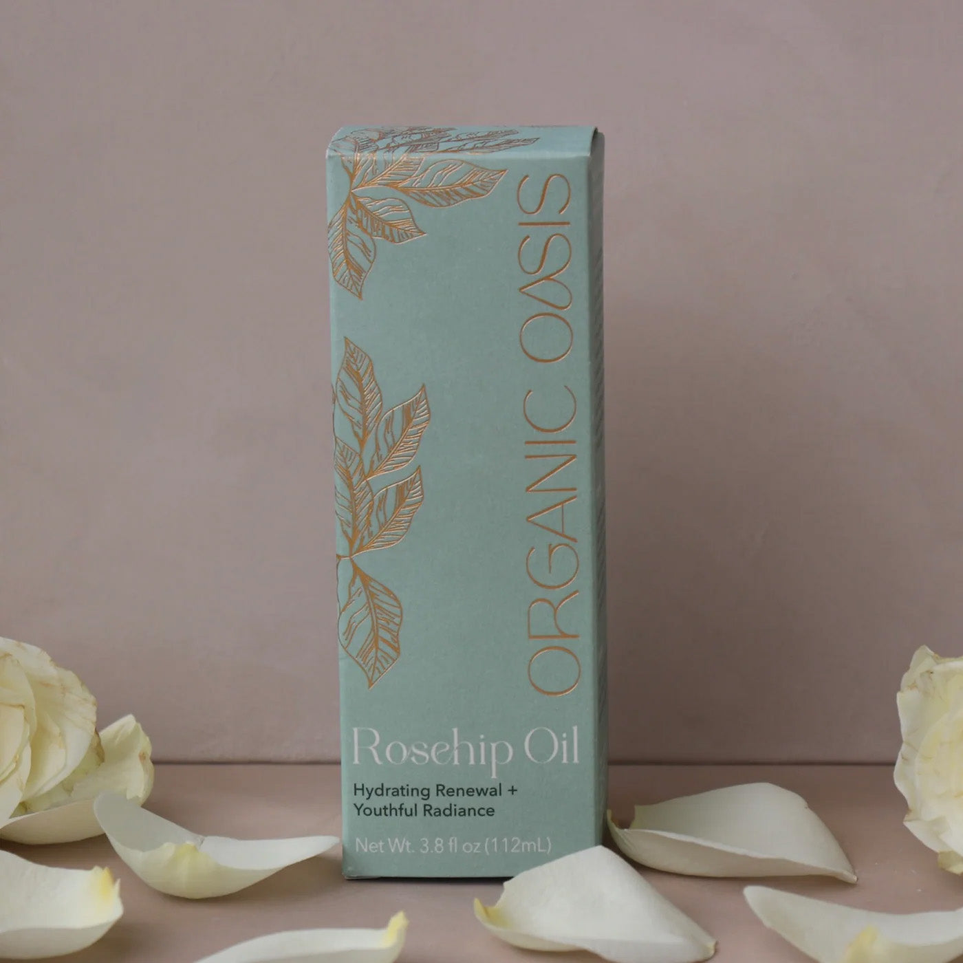 Organic Cold-Pressed Rosehip Oil packaging for face skincare