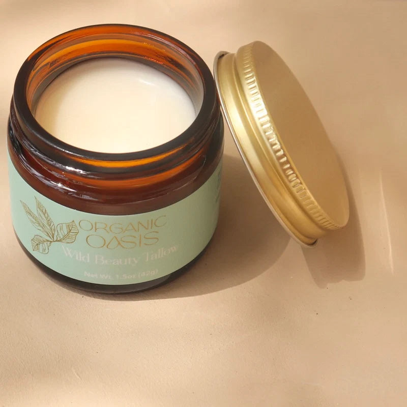 Creamy whipped tallow moisturizer texture
